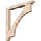 Ekena Millwork Westlake Slat Smooth Bracket w/ Offset Brace, Douglas Fir, 5 1/2"W x 46"D x 46"H BKT0604X46X46WTL06SDF - alternate 1